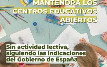 Siguiendo las indicaciones de las autoridades, comunicamos que hoy el centro abrirá sin actividad lectiva.