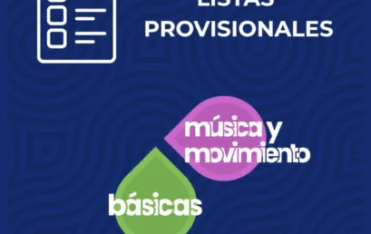 🗒️ Publicadas las listas provisionales de admisión en Enseñanzas Básicas y en el ámbito de Música y Movimiento para el…