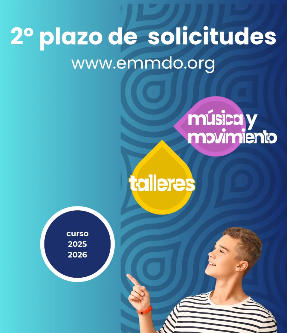 Abierto nuevo plazo de solicitudes para los ámbitos de Talleres de Música y Danza y ámbito de Música y Movimiento (alumn… Abierto nuevo plazo de solicitudes para los ámbitos de Talleres de Música y Danza y ámbito de Música y Movimiento (alumn…