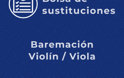 Baremo bolsa Violín/Viola 2025/2030