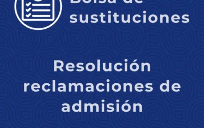 📄Publicada la resolución a las reclamaciones del listado de admitidos/as a las bolsas de sustituciones de la escuela pa…