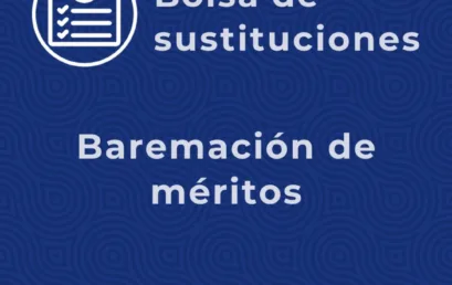 Publicada la baremación de méritos de la bolsa de sustituciones para los cursos 2025/30. 🌐Sede electrónica del Patronat…