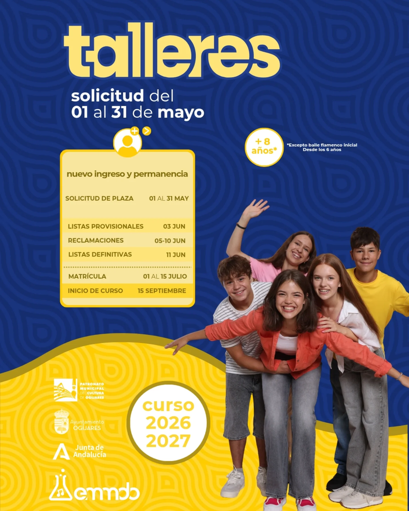Abierto plazo de solicitudes para el curso 2026-2027 🟡Talleres de Música y Danza 🗓️Del 1 al 31 de mayo 🌐www.emmdo.o…