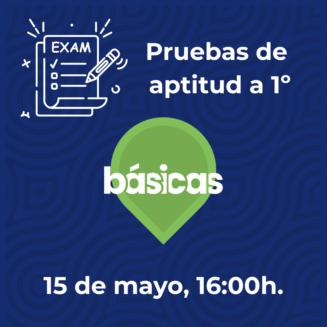 El viernes 15 de mayo a las 16:00 horas tendrán lugar las pruebas de aptitud a primer curso de Enseñanzas Básicas de Mús…
