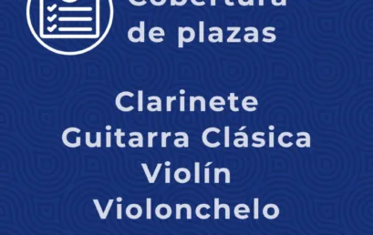Publicada la convocatoria para la selección mediante el sistema de concurso-oposición de las especialidades de Clarinete…
