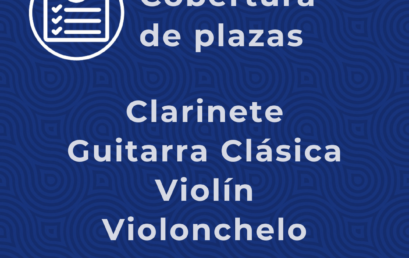 Convocatoria cobertura de plazas