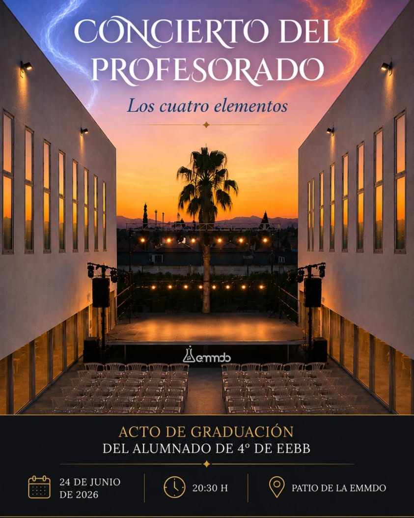 Para finalizar el curso, el miércoles 24 tendremos el concierto del profesorado del centro. Un acto dónde contaremos con… Para finalizar el curso, el miércoles 24 tendremos el concierto del profesorado del centro. Un acto dónde contaremos con…