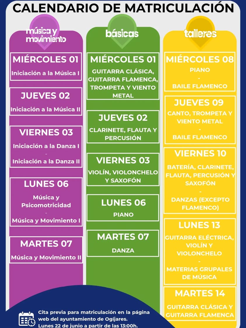 Consulta el calendario de matriculación para el curso 26-27. Consulta el día que te corresponda y realiza el trámite. ⚠️… Consulta el calendario de matriculación para el curso 26-27. Consulta el día que te corresponda y realiza el trámite. ⚠️…